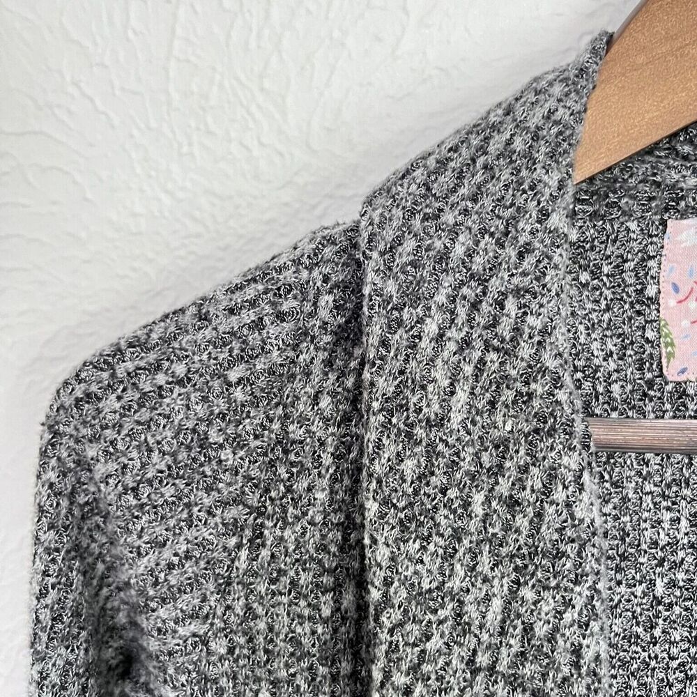 Anthropologie Akemi + Kin Waffle Knit Grey Wrap Top Woodruff Sweater Women's XS - Picture 3 of 10